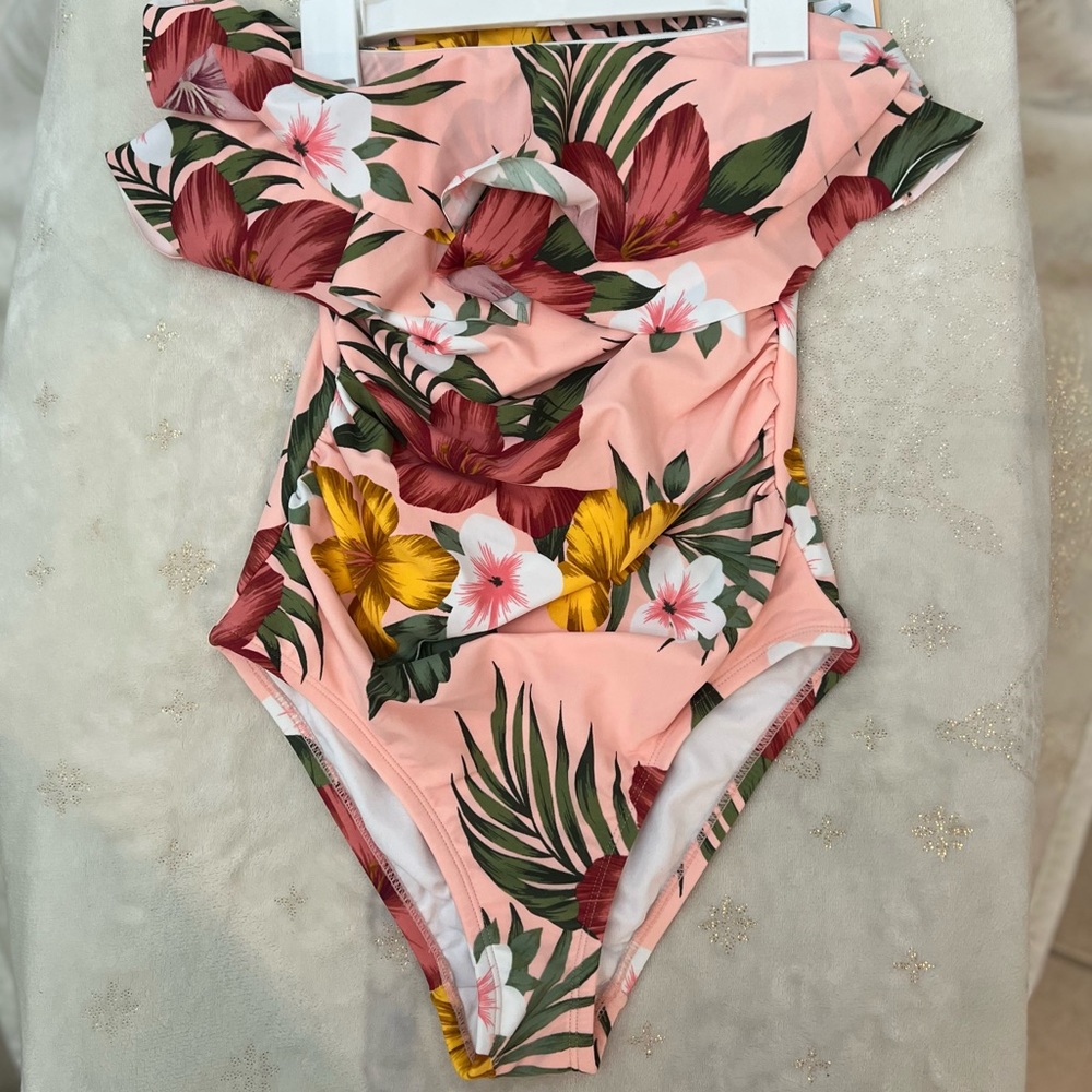flower swimsuit size ( s, m, xl )